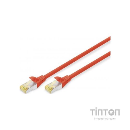 Патч-корд 1м, CAT 6a S-FTP, AWG 26/7, Cu, LSZH, red Digitus (DK-1644-A-010/R)