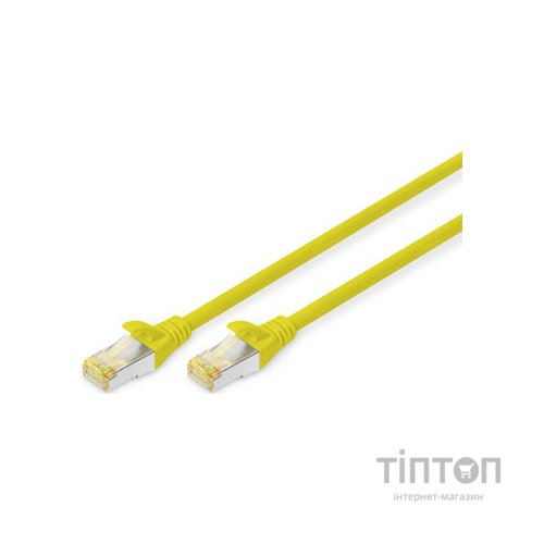 Патч-корд 1м, CAT 6a S-FTP, AWG 26/7, Cu, LSZH, yellow Digitus (DK-1644-A-010/Y)