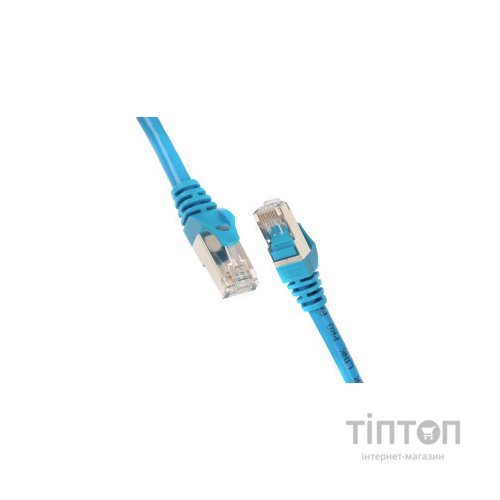 Патч-корд 1м S/FTP Cat 6 CU PVC 26AWG 7/0.16 blue 2E (2E-PC6SFTPCOP-100BL)