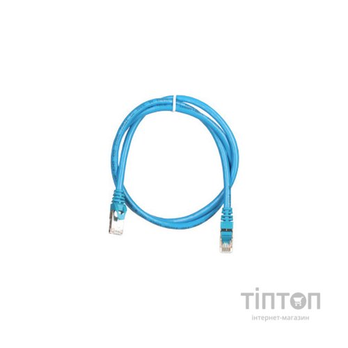 Патч-корд 1м S/FTP Cat 6 CU PVC 26AWG 7/0.16 blue 2E (2E-PC6SFTPCOP-100BL)