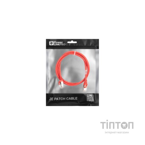 Патч-корд 1м S/FTP Cat 6 CU PVC 26AWG 7/0.16 red 2E (2E-PC6SFTPCOP-100RD)