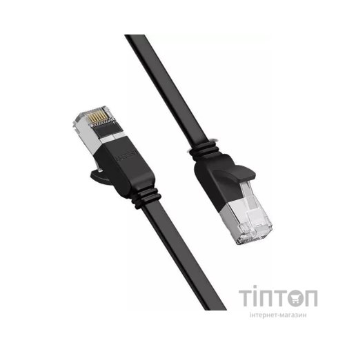Патч-корд 1м, U/UTP cat 6 RJ-45 COPPER black Ugreen (U_50184)