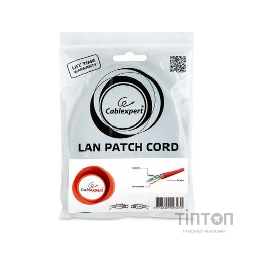 Патч-корд 1м UTP cat 6 CCA red Cablexpert (PP6U-1M/R)