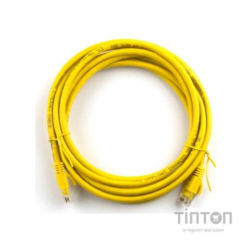 Патч-корд 25м, RJ-45, Cat.5e, CU, мідь, жовтий Ritar (PCR-CU/25Yw / 04273)