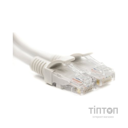 Патч-корд 25м, UTP, cat.5e, CU, white PowerPlant (CA912636)