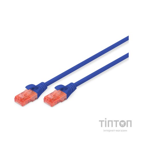 Патч-корд 2м, CAT 6 UTP, AWG 26/7, Cu, LSZH, blue Digitus (DK-1617-020/B)