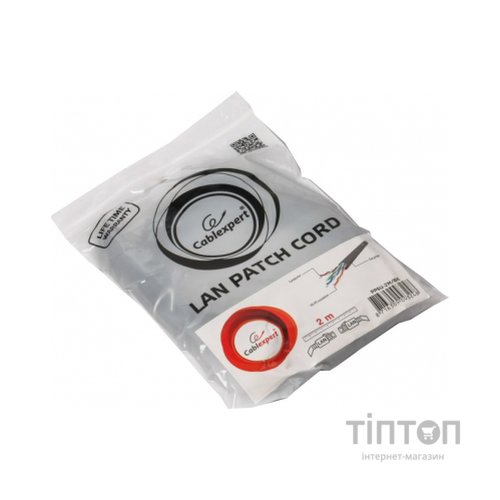 Патч-корд 2м UTP cat 6 CCA black Cablexpert (PP6U-2M/BK)