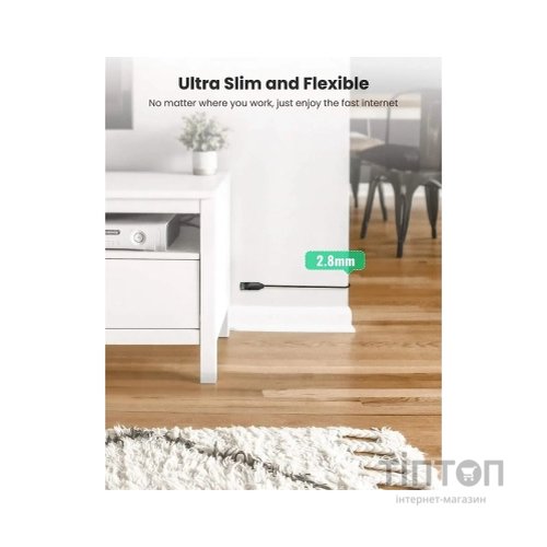 Патч-корд 2м, UTP cat 6 RJ-45 COPPER black Ugreen (U_70334)
