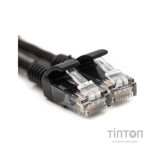 Патч-корд 35м, UTP, cat.5e, CU, black PowerPlant (CA912643)