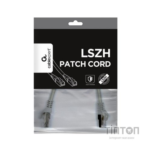 Патч-корд 3м S/FTP Cat 6A CU LSZH gray Cablexpert (PP6A-LSZHCU-3M)