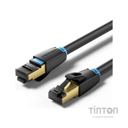 Патч-корд 3м, S/FTP cat 8 RJ-45 black Vention (IKABI)