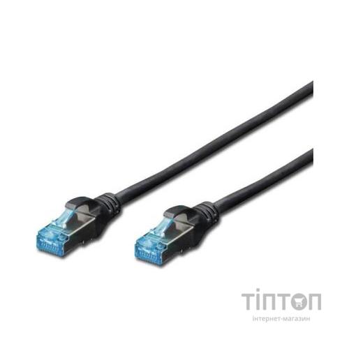Патч-корд 3м, SF-UTP, cat.5e, AWG 26/7, black Digitus (DK-1531-030/BL)