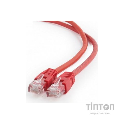 Патч-корд 5м UTP cat 6 CCA red Cablexpert (PP6U-5M/R)