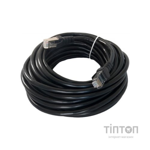 Патч-корд 8м, FTP, Cat. 6, CCA, black Extradigital (KBP1868)