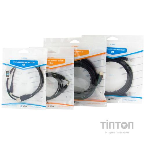 Патч-корд Piko CAT5e UTP Ethernet RJ45, 5 m, Black (1283126474064)