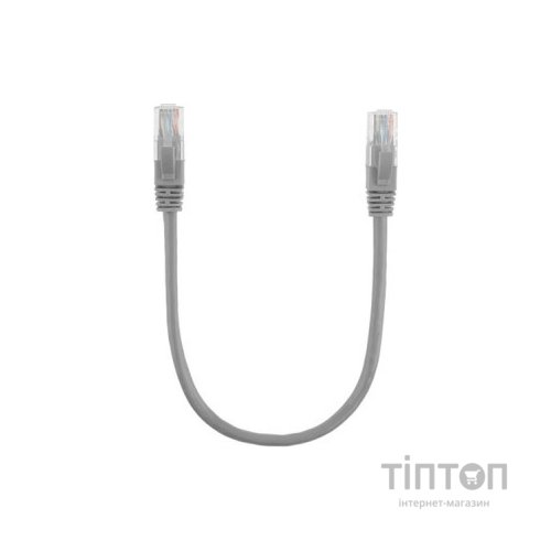 Патч-корд Ritar 0.3м, UTP, cat.5e, CU, grey (PCR-CU/0.3G / 01135)