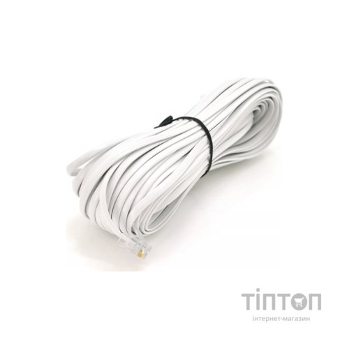 Патч-корд телефонний 30м RJ11 (6P4C) Voltronic (PC-30,0W)