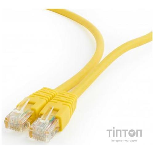 Патч-корд UTP Cablexpert (PP6U-5M/Y) cat.6, литой, 50u штекер с защелкой, 5 м, желтый