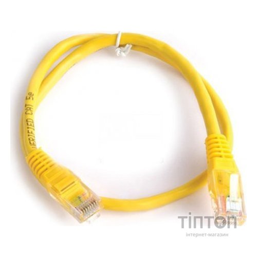 Патч-корд UTP Cat.5e ( 0.5m жовтий), Intellinet