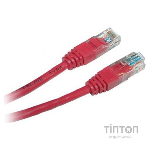 Патч-корд UTP Cat.5e ( 1м червоний ), Intellinet