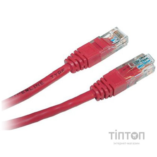 Патч-корд UTP Cat.5e ( 3м червоний), Intellinet