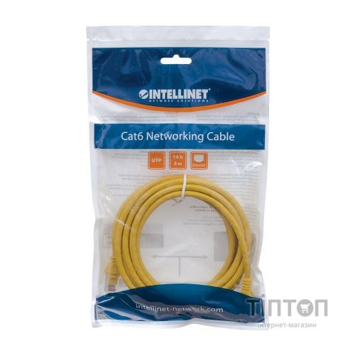 Патч-корд UTP Cat.5e ( 3м жовтий ), Intellinet