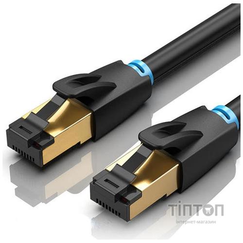 Патч-корд 2м, S/FTP cat 8 RJ-45 black Vention (IKABH)