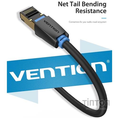 Патч-корд 2м, S/FTP cat 8 RJ-45 black Vention (IKABH)