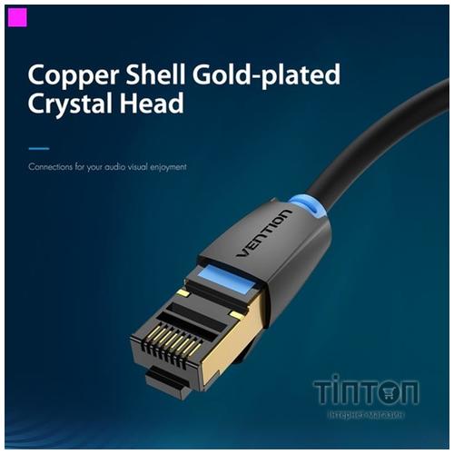 Патч-корд Vention CAT 8 SFTP Ethernet, 3 m, Black (IKABI)