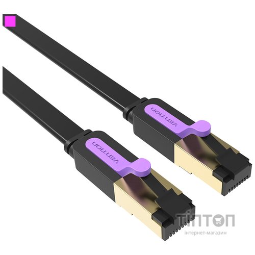 Патч-корд Vention CAT7 SSTP Ethernet, 1 m, Black (ICABF)