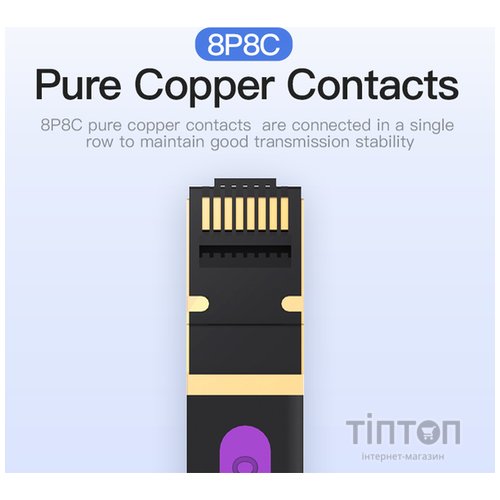 Патч-корд Vention CAT7 SSTP Ethernet, 2 m, Black (ICABH)