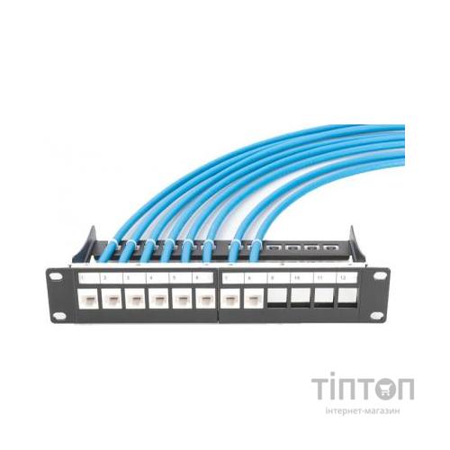 Патч-панель 10" 1U для 12-ти модулів Keystone, набірна DIGITUS (DN-91420)