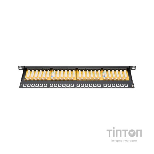 Патч-панель 19 " 0.5U, 24xRJ45, cat 6 UTP в зборі Digitus (DN-91624U-SL-SH)