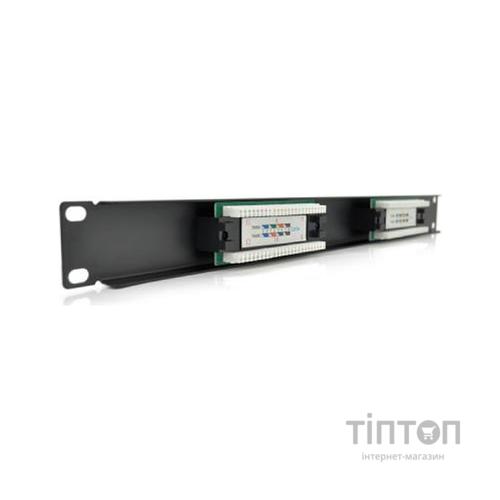 Патч-панель 19" 12хRJ-45 UTP 1U cat.5e Pipo (PP125191U)