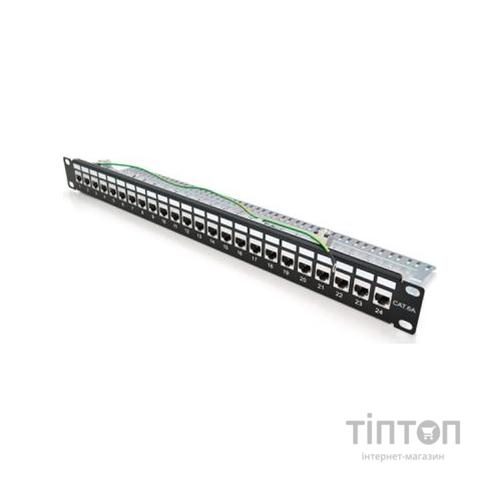 Патч-панель 19" 24хRJ-45 FTP 1U cat.6A, w Organizer Pipo (PP247191UFTP)