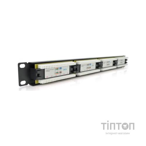 Патч-панель 19" 24хRJ-45 UTP 1U cat.6 Pipo (PP246191U)