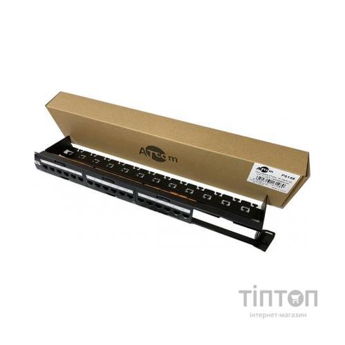 Патч-панель 19" 24хRJ-45 UTP 1U cat.6, в зборі з Keystone, Organizer Atcom (P6148)