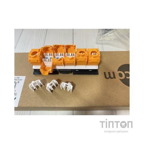 Патч-панель 19" 24хRJ-45 UTP 1U cat.6, в зборі з Keystone, Organizer Atcom (P6148)