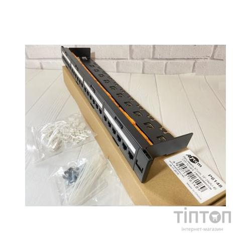 Патч-панель 19" 24хRJ-45 UTP 1U cat.6, в зборі з Keystone, Organizer Atcom (P6148)