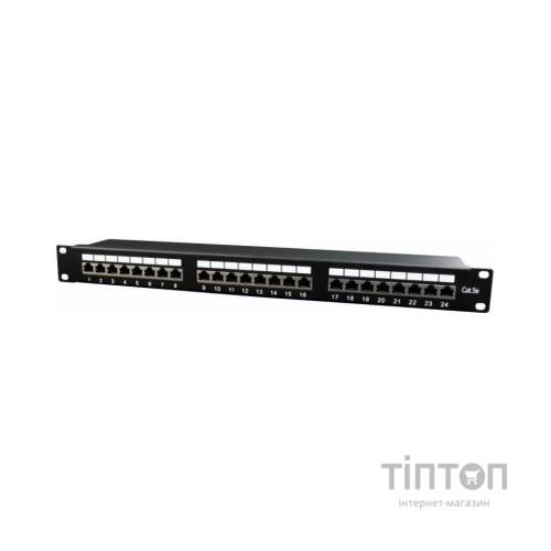 Патч-панель 19" 24xRJ-45 FTP cat.5е, 1U, тип 110 Cablexpert (NPP-C524-002)