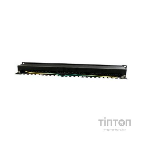 Патч-панель 19" 24xRJ-45 FTP cat.5е, 1U, тип 110 Cablexpert (NPP-C524-002)