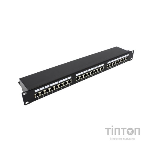 Патч-панель 19" 24xRJ-45 STP cat.5e, 1U Molex (KD-PP30-STP-C5e-24P)