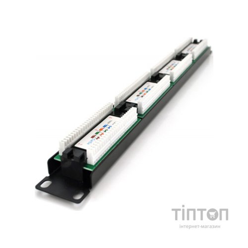 Патч-панель 19" 24xRJ-45 UTP cat. 5е, 1U Pipo (PP245191U)