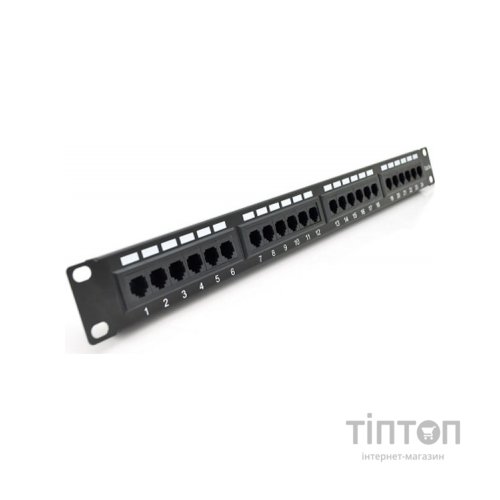 Патч-панель 19" 24xRJ-45 UTP cat. 5е, 1U Pipo (PP245191U)