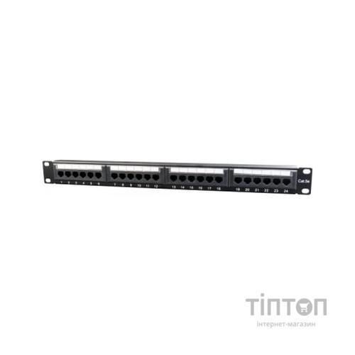 Патч-панель 19" 24xRJ-45 UTP cat.5е, 1U, тип 110 Cablexpert (NPP-C524CM-001)