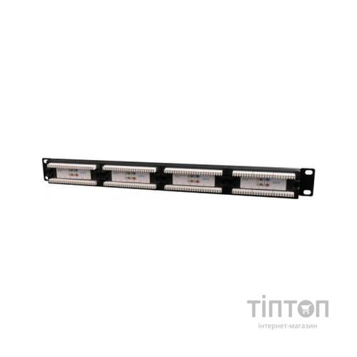Патч-панель 19" 24xRJ-45 UTP cat.6, 1U, тип 110 Cablexpert (NPP-C624CM-001)