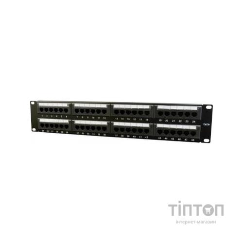 Патч-панель 19" 48xRJ-45 UTP cat.5е, 2U, тип 110 Cablexpert (NPP-C548CM-001)