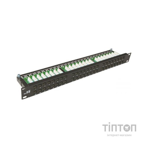 Патч-панель 19" 48xRJ-45 UTP cat. 5е, DUAL type, 1U Merlion (ML-2264-CAT.5E)