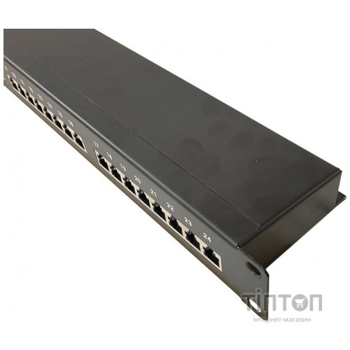 Патч-панель Atcom 19" 24 порта FTP 1U cat.5e with cable organizer (FP5224)