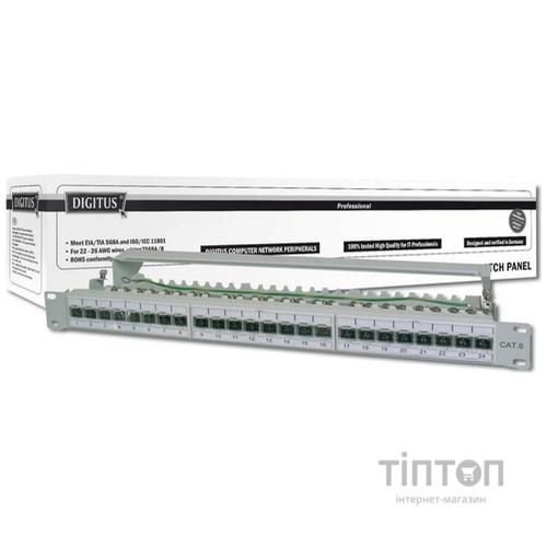 Патч-панель Digitus 19" 1U 24 порта 6a FTP в сборе (DN-91624S-EA)